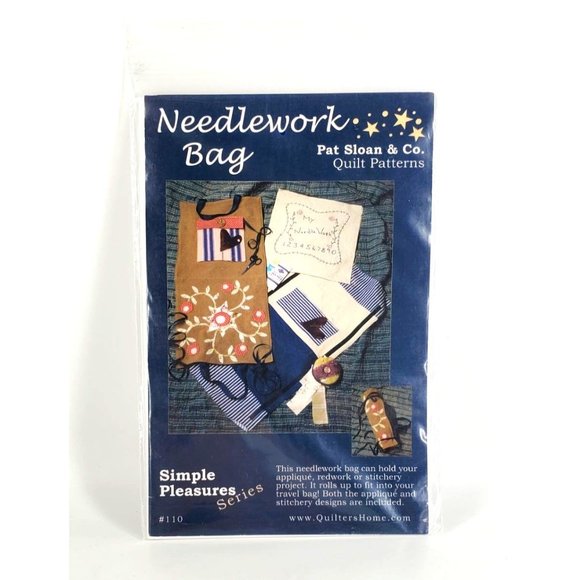 VTG Pat Sloan Simple Pleasures Needlework Bag Pattern Quilts Applique Stitchery - Picture 1 of 3